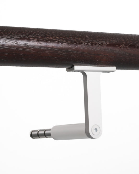 HB500 EFW 'T' Stair Rail Bracket - Electro Flat White