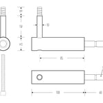 HB520 EBA Stair Rail Bracket - Electro Black Ace - Image 2