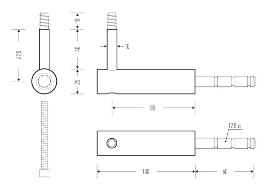 HB520 EBA Stair Rail Bracket - Electro Black Ace