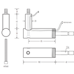 HB526 Stair Rail Bracket with Wiring Compatibility - Stainless Steel - Image 3