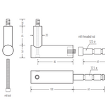 HB528 Stair Rail Bracket to Match HB526 - Stainless Steel - Image 2