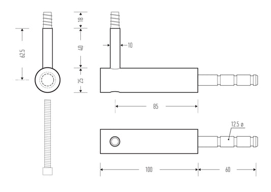 HB530 Stair Rail Bracket - Stainless Steel