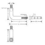 HB547 KC  Solid Brass Stair Bracket, Black Chrome - Image 2