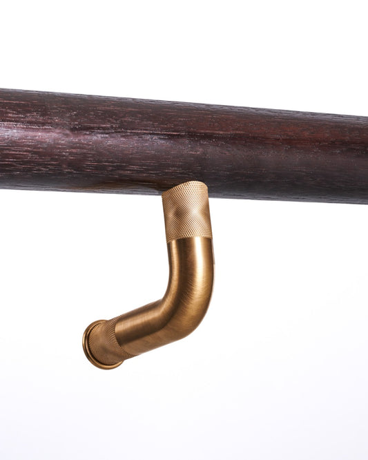 HB580 Knurled, Solid Bronze Stair Bracket