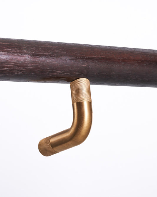 HB580 Knurled, Solid Bronze Stair Bracket