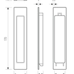 HB690/35 EBA Sliding Door Privacy Set 170mm, Electro Black Ace - Image 4