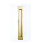 HB665 PB 250mm BLANK FLUSH PULL - Polished Brass - Image 1