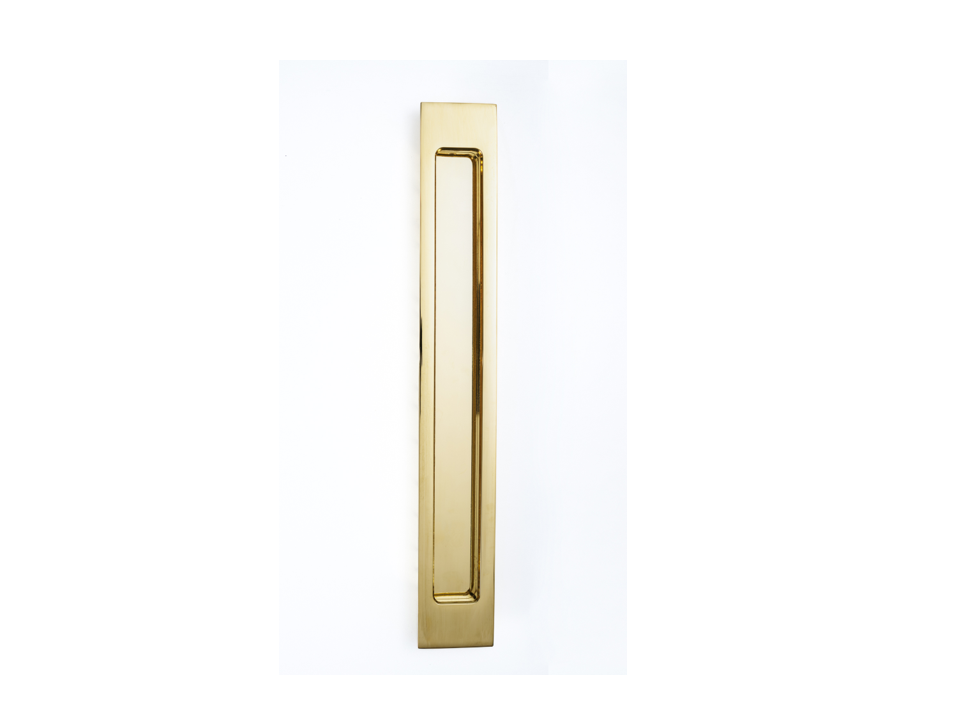 HB665 PB 250mm BLANK FLUSH PULL - Polished Brass