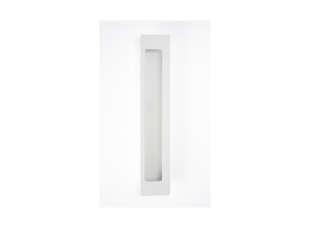 HB677 LH EFW 250mm BLANK FLUSH PULL - Left Hand - Electro Flat White