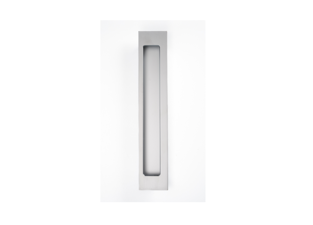 HB677 LH SC 250mm BLANK FLUSH PULL - Left Hand - Satin Chrome