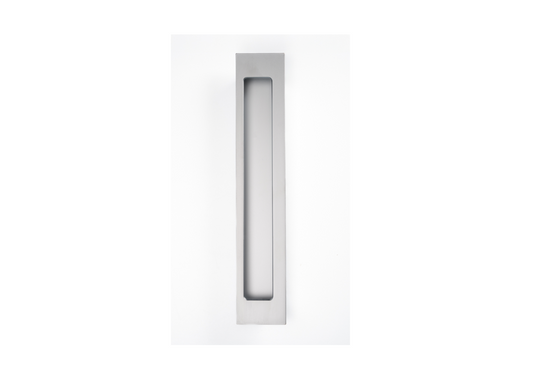 HB677 LH SC 250mm BLANK FLUSH PULL - Left Hand - Satin Chrome