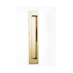 HB677 RH PB 250mm BLANK FLUSH PULL - Right Hand - Polished Brass - Image 1