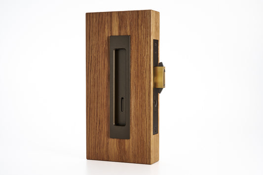 HB690/35 EMB Sliding Door Privacy Set 170mm, Electro Medium Bronze