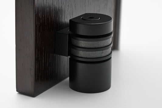 HB710 L EBA Modified Round Magnetic Doorstop, Electro Black Ace