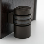HB710 L EDB Round Double Magnetic Doorstop, Electro Dark Bronze - Image 1