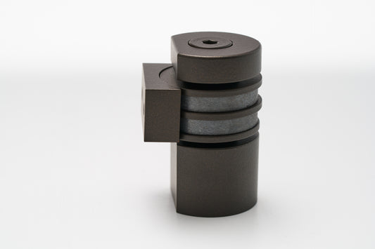 HB710 L EDB Round Double Magnetic Doorstop, Electro Dark Bronze