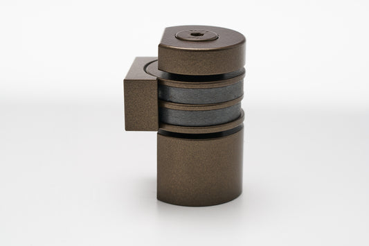 HB710 L EMB Round Double Magnetic Doorstop, Electro Medium Bronze