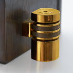 HB710 L PB, Round Double Magnetic Doorstop, Polished Brass - Image 1