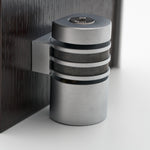 HB710 L SC Round Double Magnetic Doorstop, Satin Chrome - Image 1