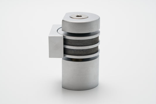 HB710 L SC Round Double Magnetic Doorstop, Satin Chrome