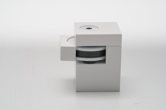HB720 EFW Square Magnetic Doorstop, Electro Flat White
