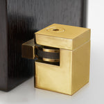 HB720 PB Square Magnetic Doorstop - Polished Brass - Image 1