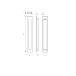 HB665 ORB 250mm BLANK FLUSH PULL - Oil Rubbed Bronze - Image 2